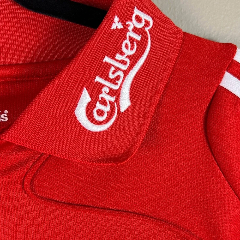 2000s Vintage Adidas Liverpool FC Polo Shirt Men's XL Red Blokecore